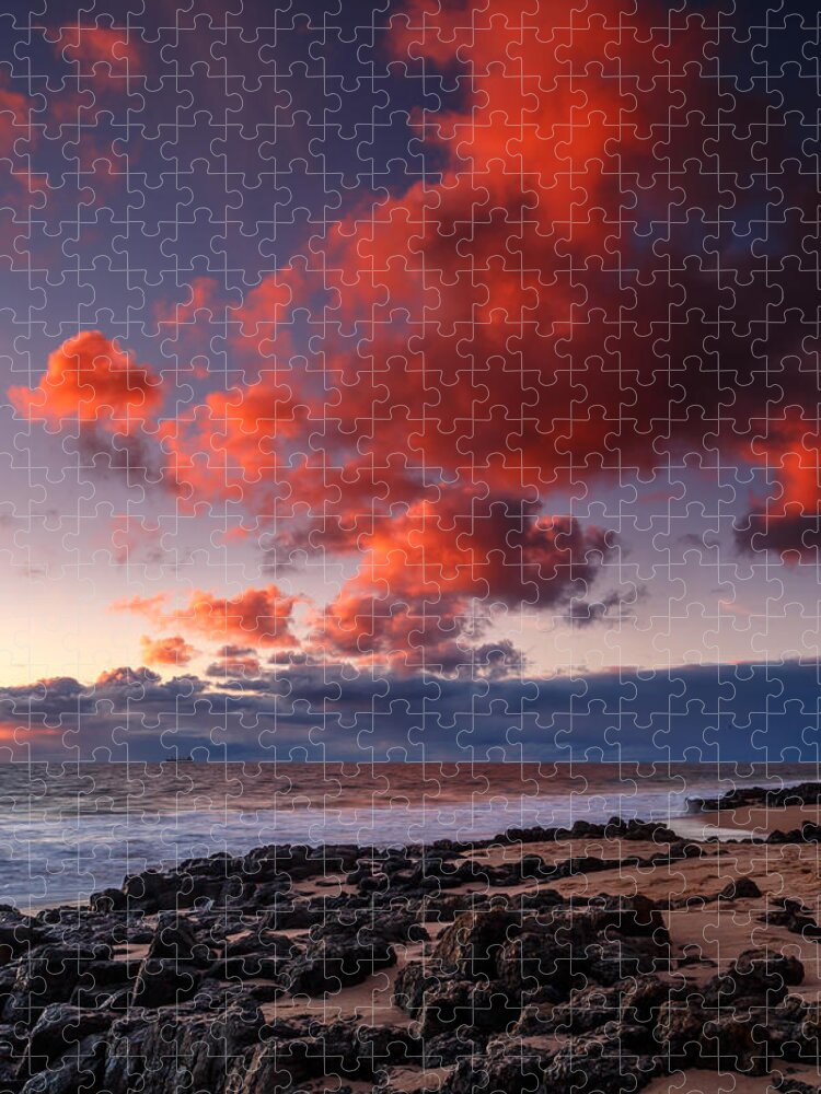 Sunset Jigsaw Puzzle featuring the photograph Rocky Sunset by Robert Caddy