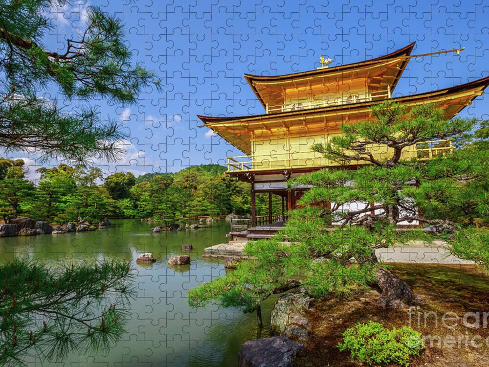 Rokuon Ji Jigsaw Puzzle featuring the photograph Rokuon ji Golden Pavilion by Benny Marty