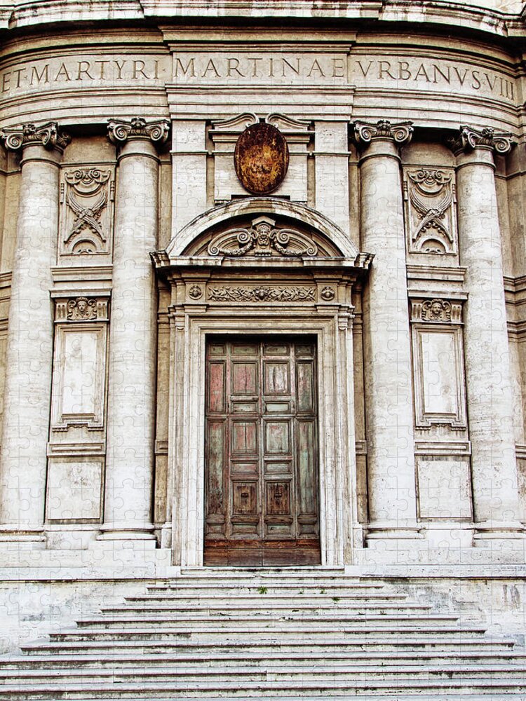Rome Doors Jigsaw Puzzle featuring the photograph Roman Doors - Door Photography - Rome, Italy by Melanie Alexandra Price