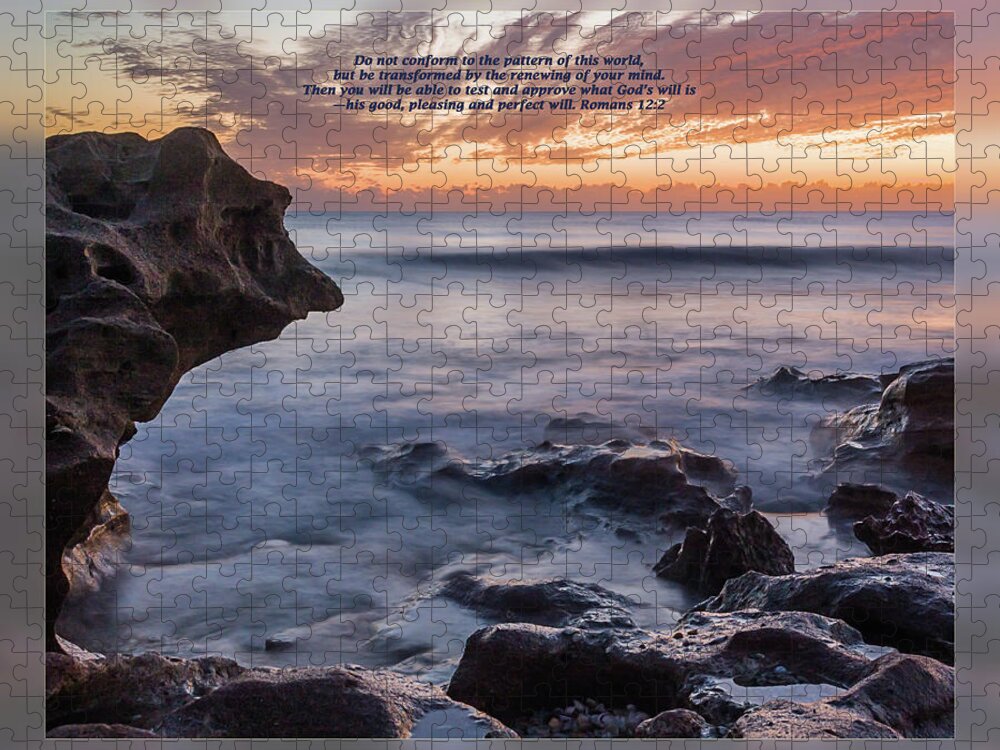 Blowing Rocks Preserve Jigsaw Puzzle featuring the photograph Romans 12 2 by Dawn Currie