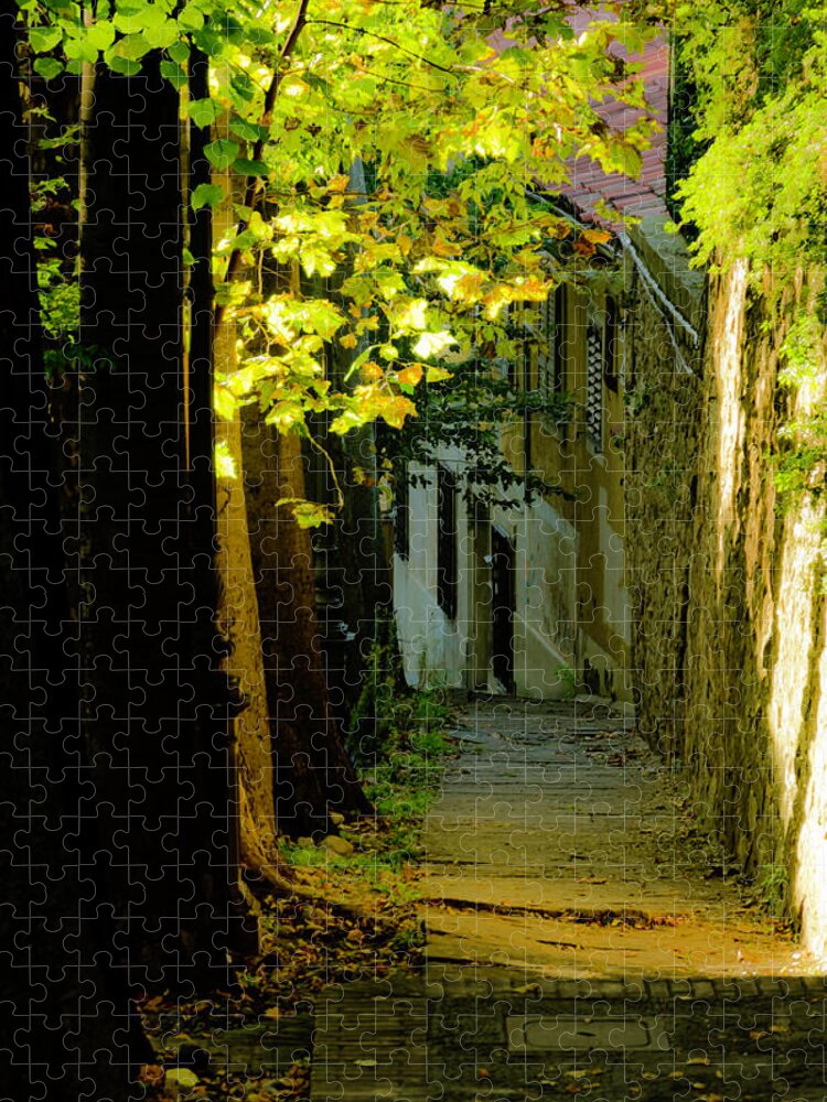 Sidewalk Jigsaw Puzzle featuring the photograph Romantic Sidewalk by Wolfgang Stocker