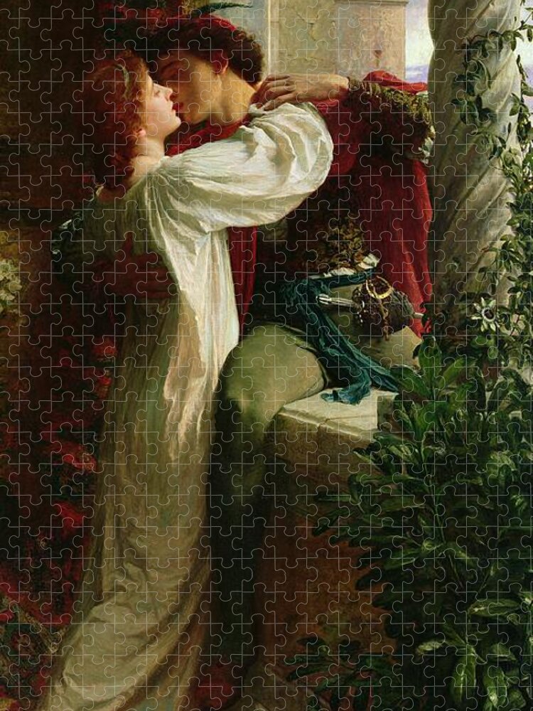 Romeo And Juliet Jigsaw Puzzle featuring the painting Romeo and Juliet by Sir Frank Dicksee
