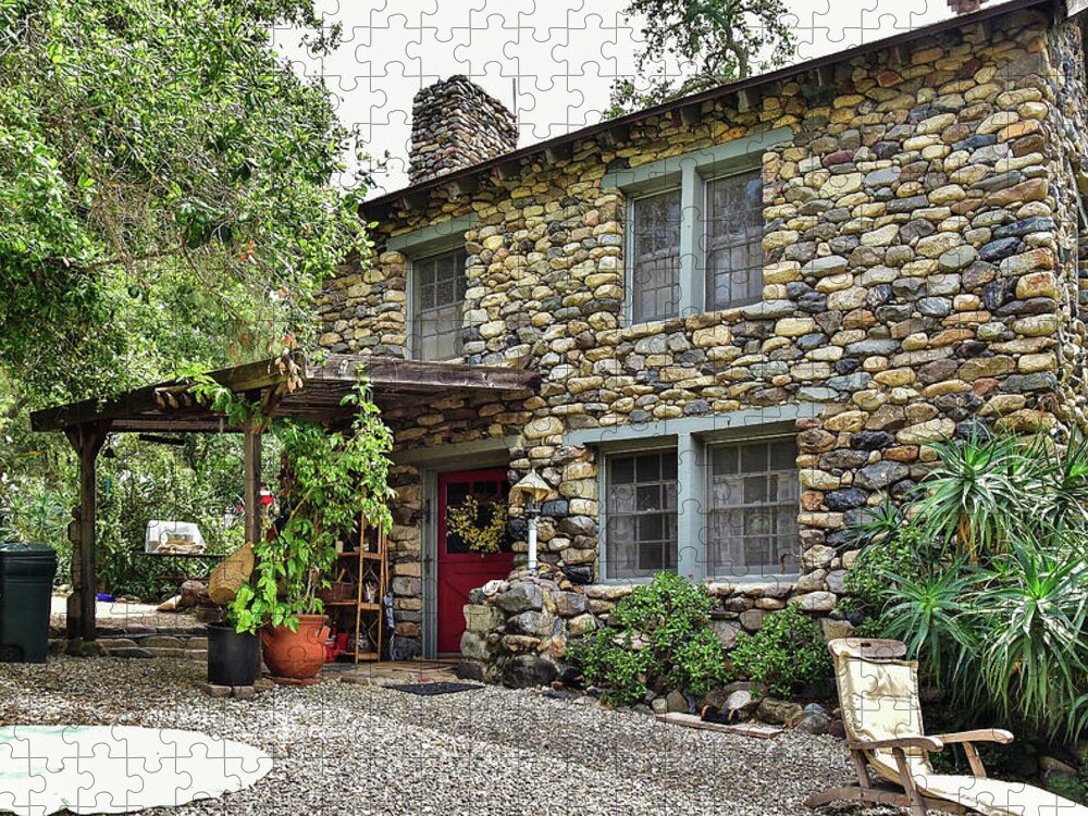 Linda Brody Jigsaw Puzzle featuring the photograph Rose Canyon Road 1930s House I by Linda Brody