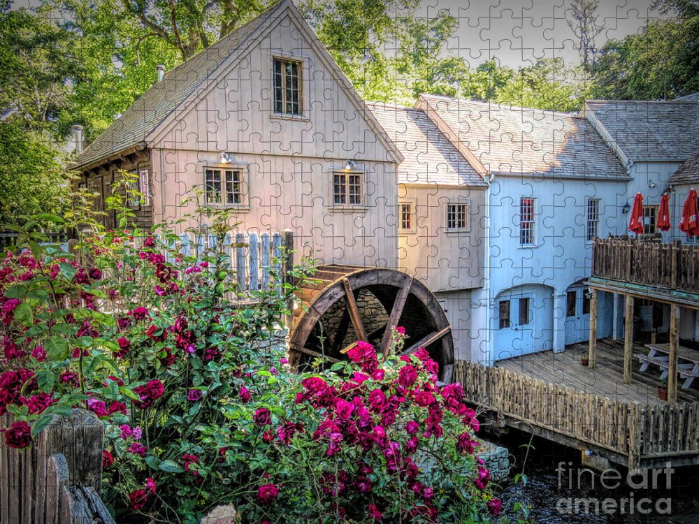 Roses Jigsaw Puzzle featuring the photograph Roses at the Plimoth Grist Mill by Janice Drew