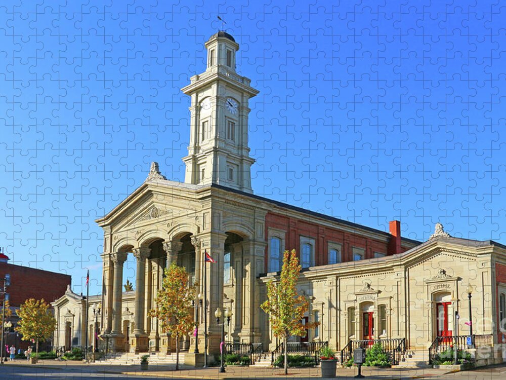 Ross County Courthouse Jigsaw Puzzle featuring the photograph Ross County Courthouse in Chillicothe Ohio 5701 by Jack Schultz