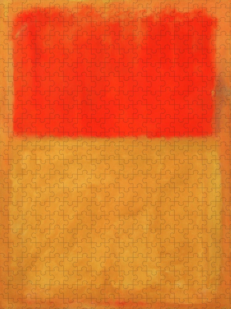 Untitled Jigsaw Puzzle featuring the photograph Rothko's Orange And Tan by Cora Wandel
