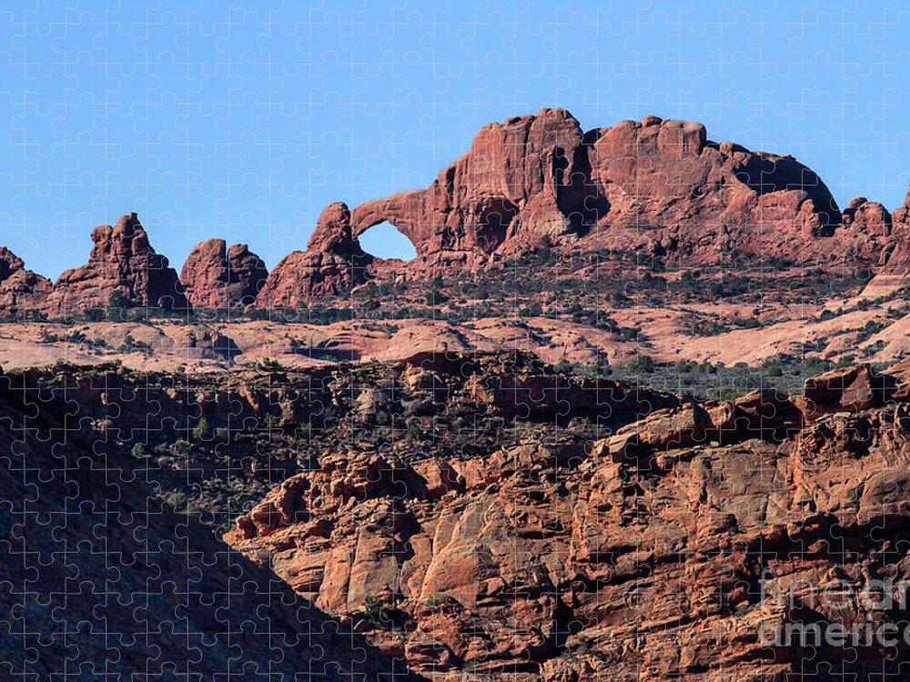 Utah Landscape Jigsaw Puzzle featuring the photograph Roughcut by Jim Garrison