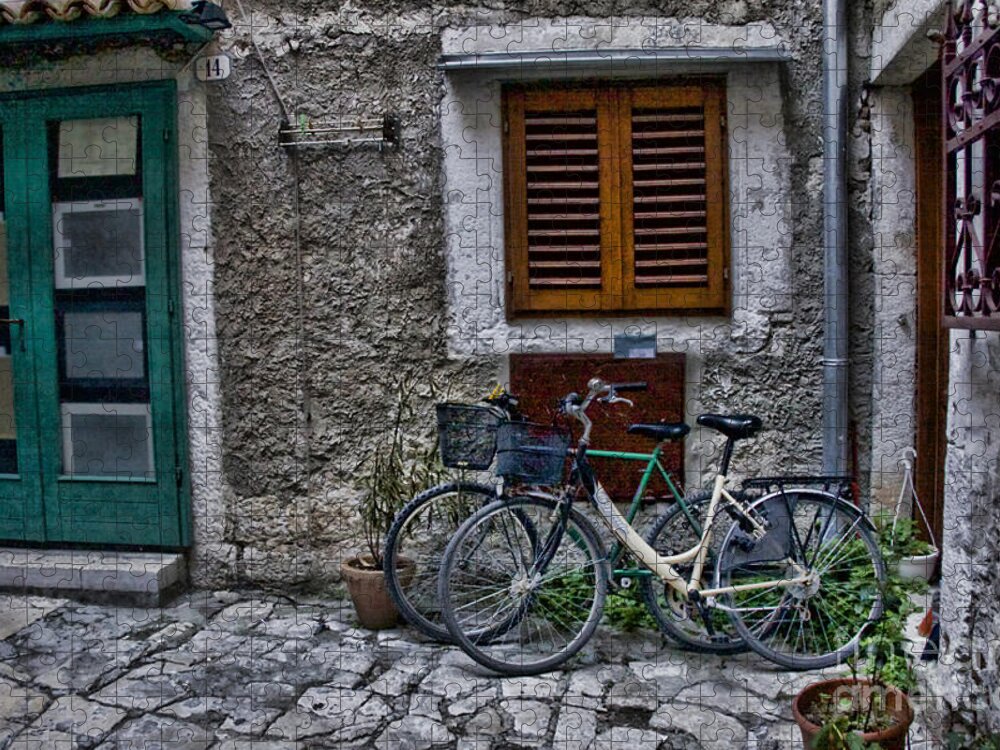 Europe Jigsaw Puzzle featuring the photograph Rovinj Bicycles by Crystal Nederman