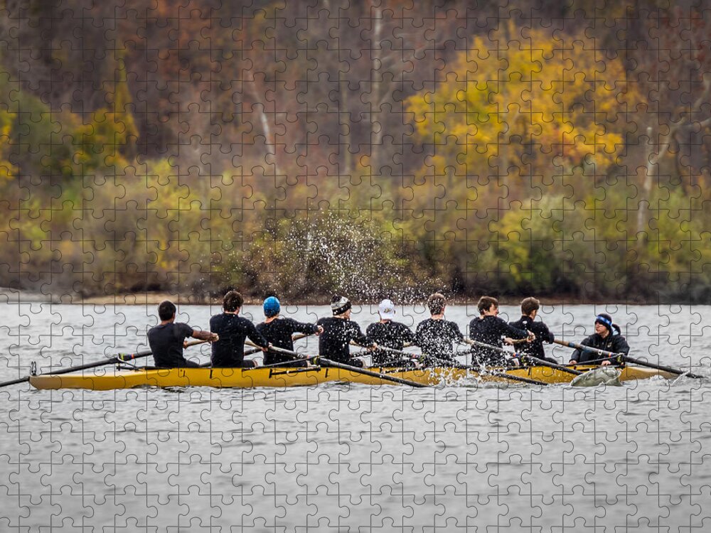 Boat Jigsaw Puzzle featuring the photograph Rowing Regatta by Ron Pate
