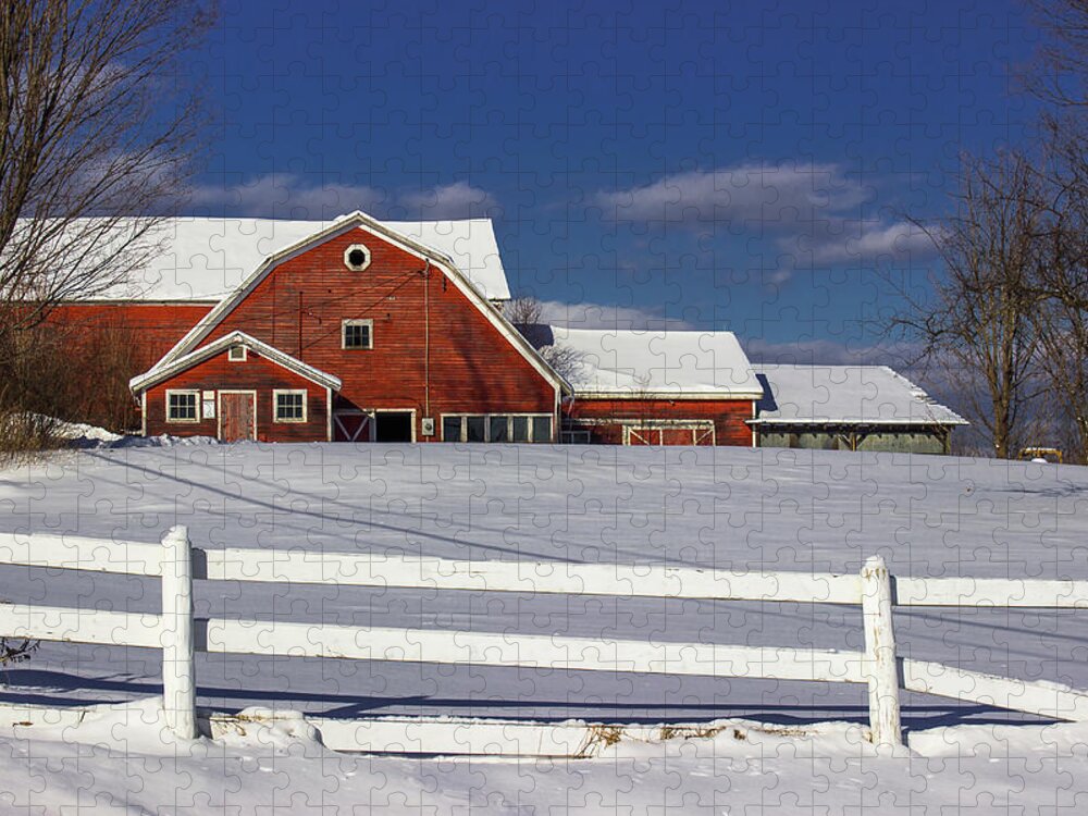 Vermont Jigsaw Puzzle featuring the photograph Ruggles Barn by Tim Kirchoff