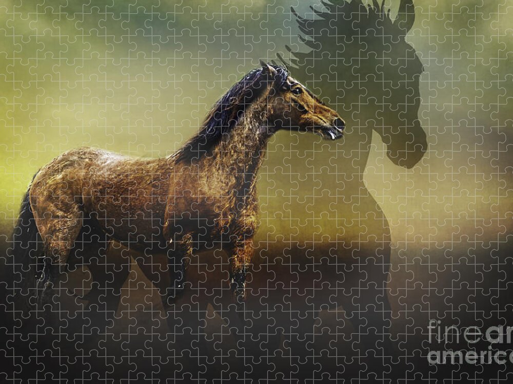 Horse Jigsaw Puzzle featuring the photograph Running Free by Eleanor Abramson