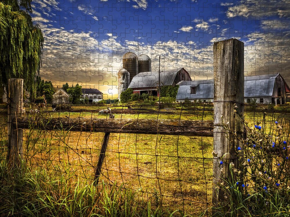 Appalachia Jigsaw Puzzle featuring the photograph Rural Farms by Debra and Dave Vanderlaan