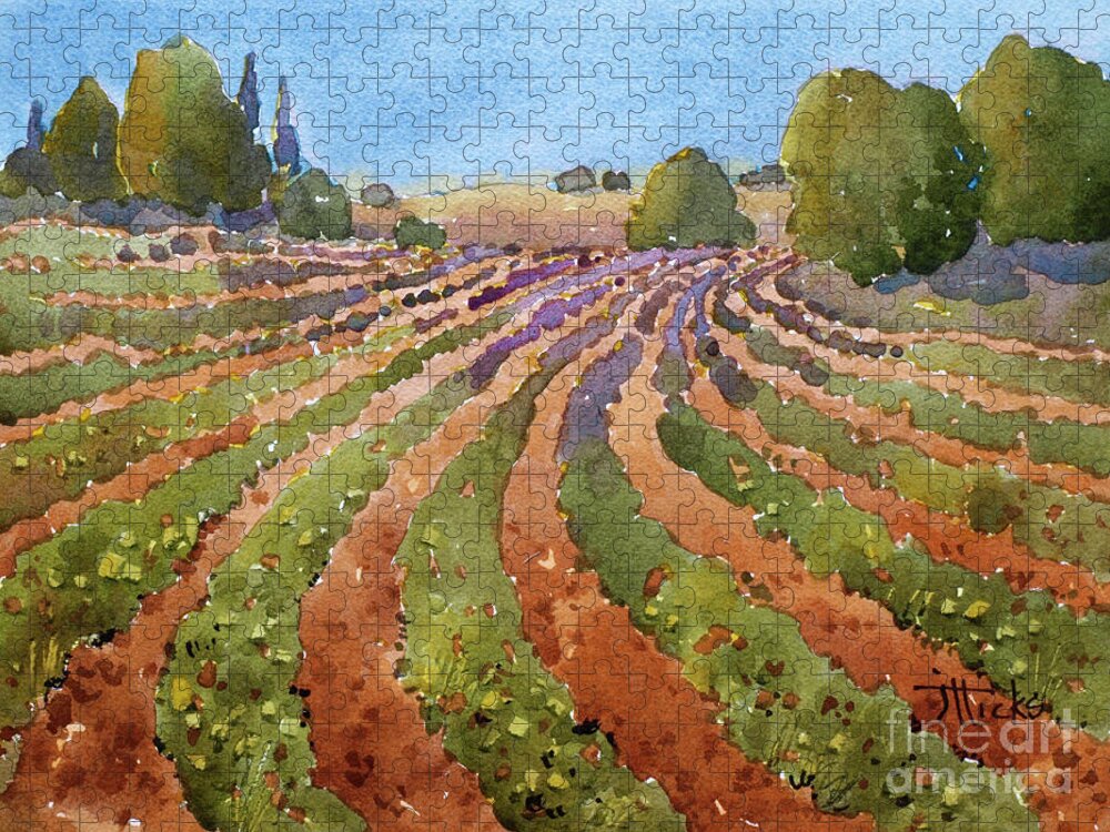 Country Jigsaw Puzzle featuring the painting Rural Rhythm by Joyce Hicks