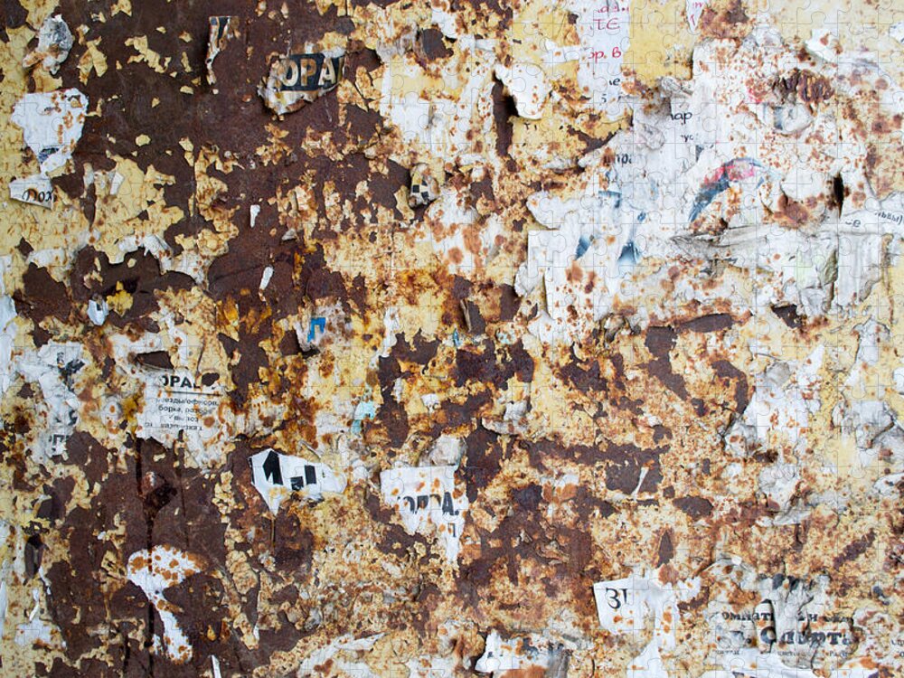 Abstract Jigsaw Puzzle featuring the photograph Rust Paper Texture by John Williams