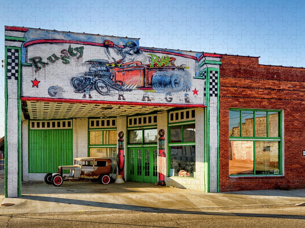 Rusty Jigsaw Puzzle featuring the photograph Rusty Rat Garage by James Barber