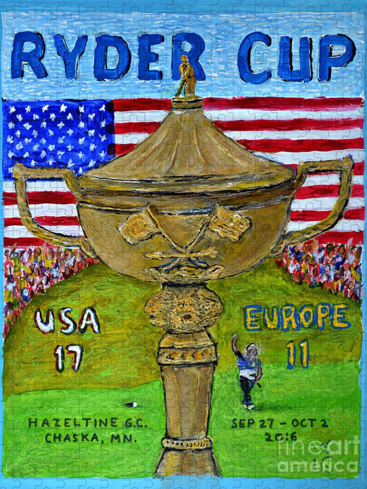 Wandell Jigsaw Puzzle featuring the painting Ryder Cup 2016 by Richard Wandell
