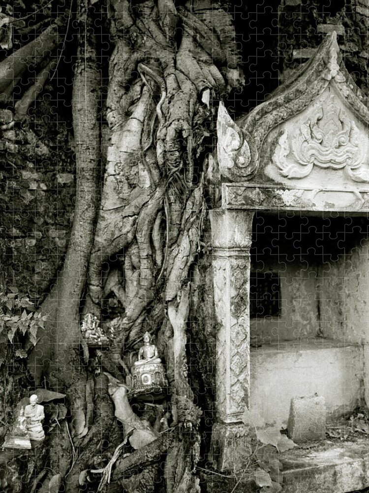 Shrine Jigsaw Puzzle featuring the photograph Sacred Bangkok Shrine by Shaun Higson