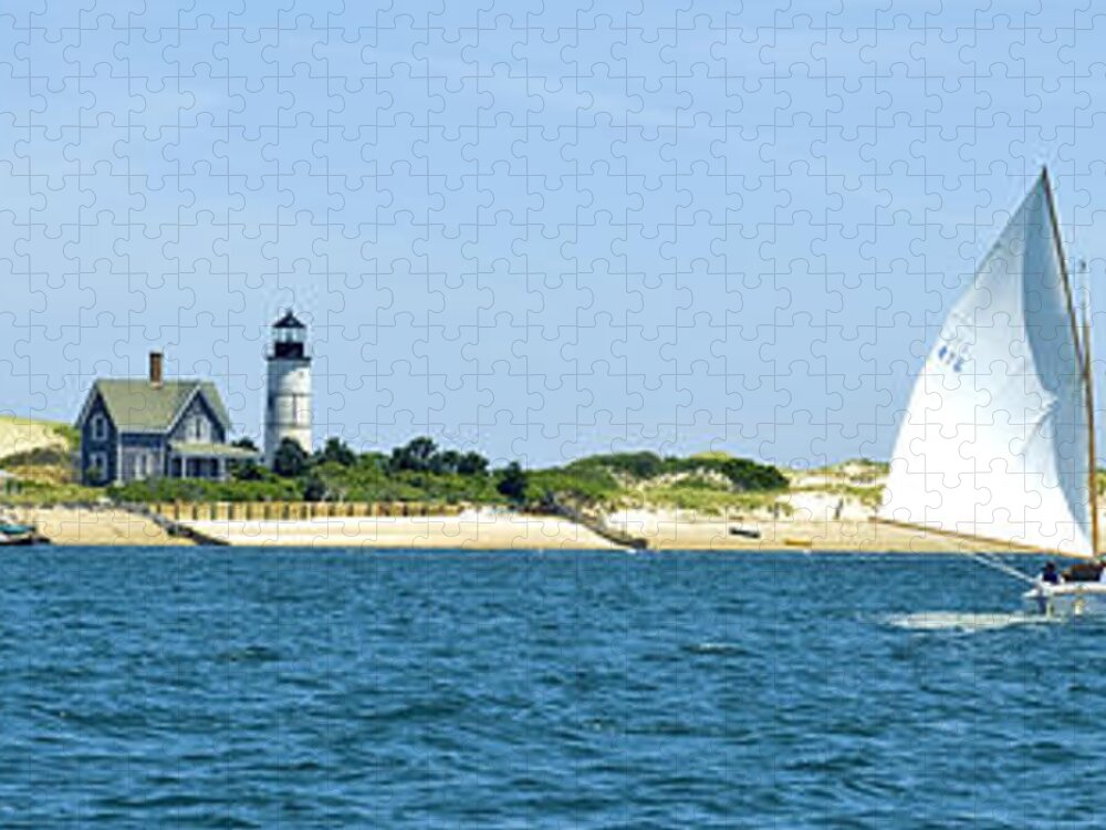 Sailing Jigsaw Puzzle featuring the photograph Sailing around Barnstable Harbor by Charles Harden