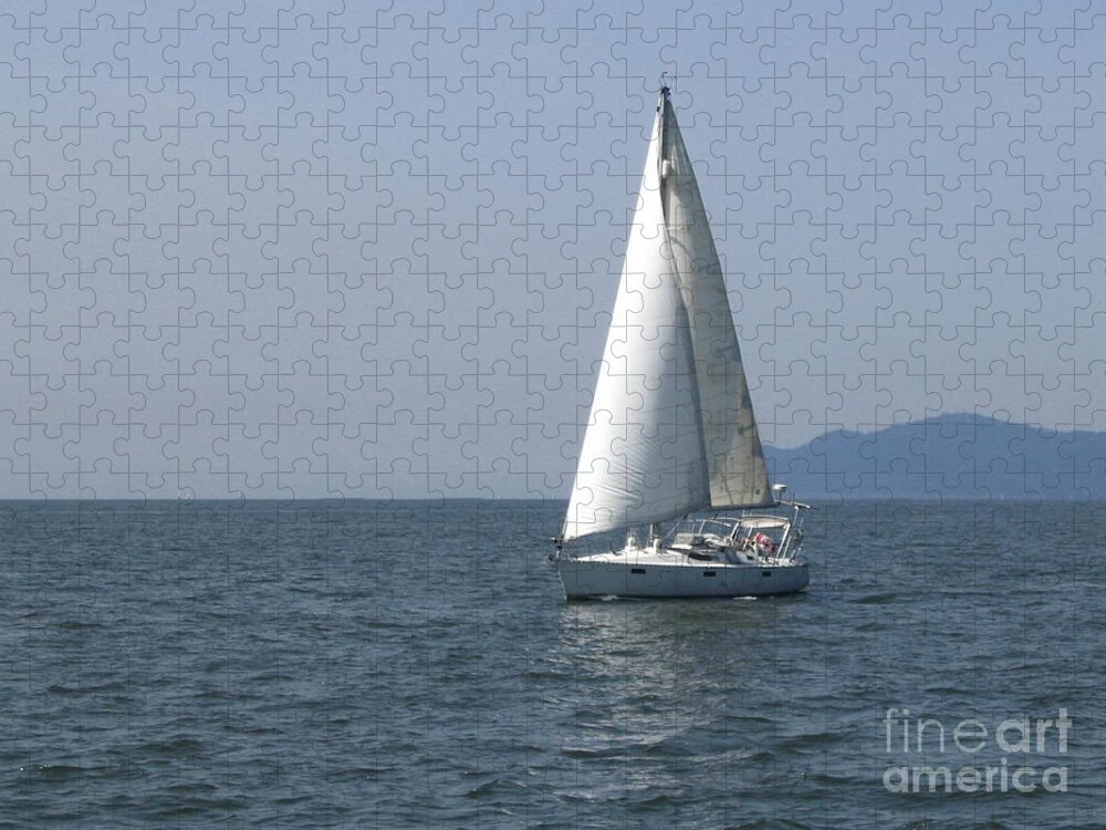 Sail Jigsaw Puzzle featuring the photograph Sailing Away by Vivian Martin