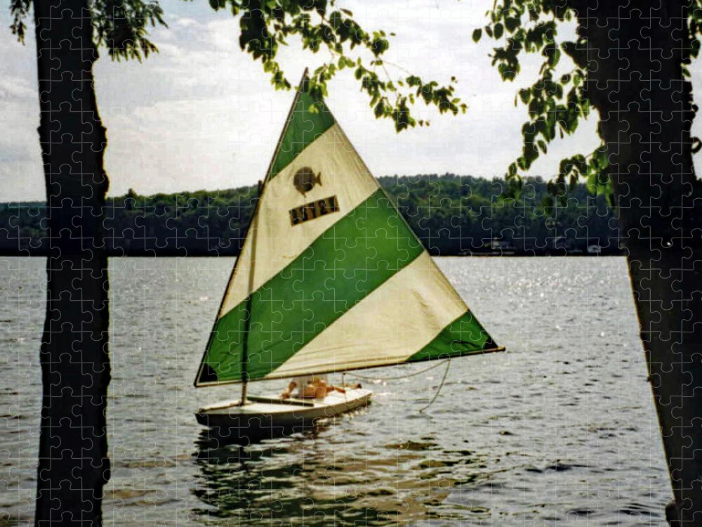 Sailing On Lake Dunmore Jigsaw Puzzle featuring the photograph Sailing on Lake Dunmore No. 1 by Sandy Taylor