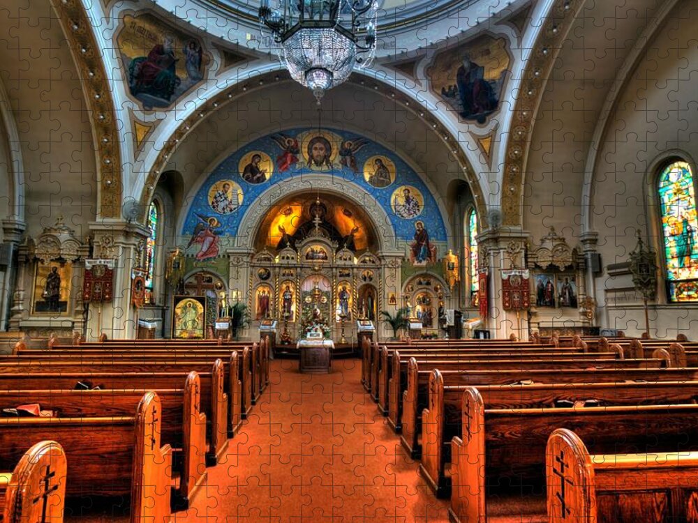 Mn Church Jigsaw Puzzle featuring the photograph Saint Marys Orthodox Cathedral by Amanda Stadther