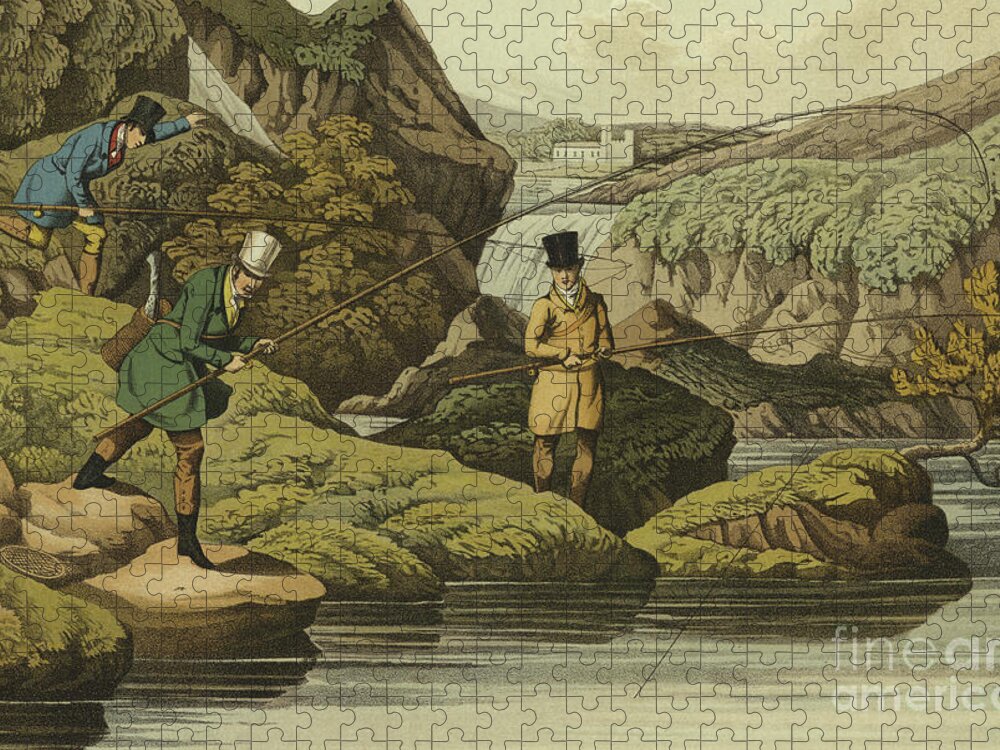 Salmon Fishing Jigsaw Puzzle by Henry Thomas Alken - Bridgeman Prints