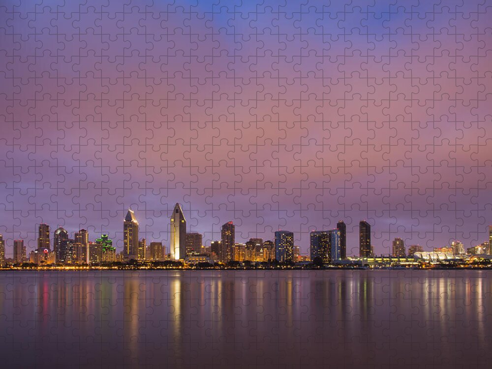 3scape Photos Jigsaw Puzzle featuring the photograph San Diego Skyline by Adam Romanowicz