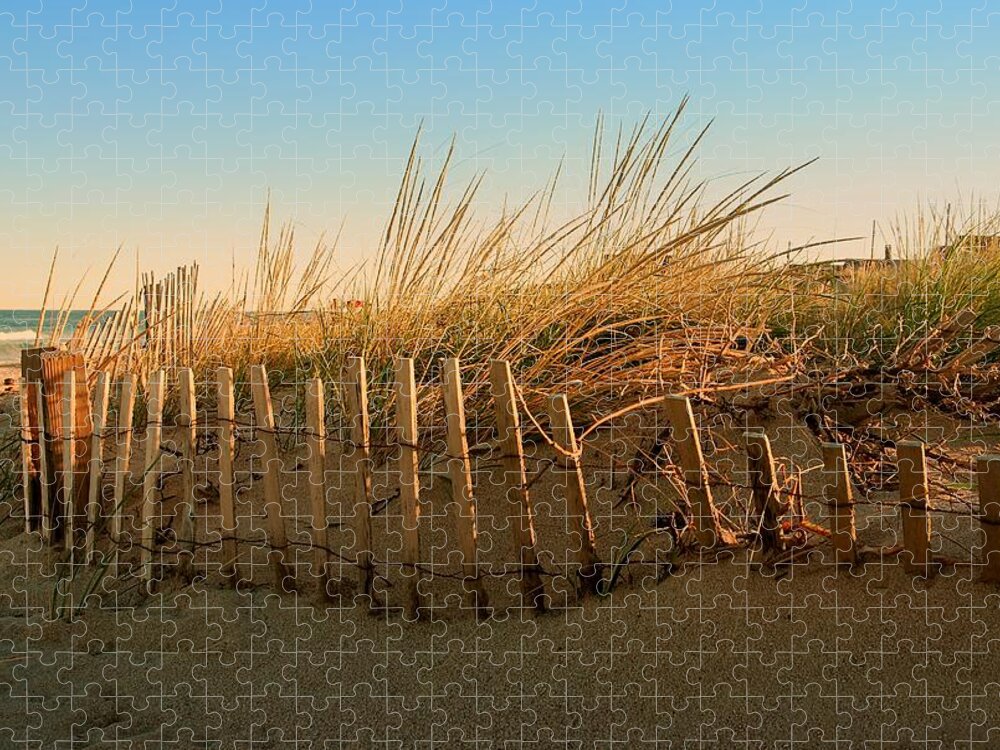 Jersey Shore Jigsaw Puzzle featuring the photograph Sand Dune in Late September - Jersey Shore by Angie Tirado
