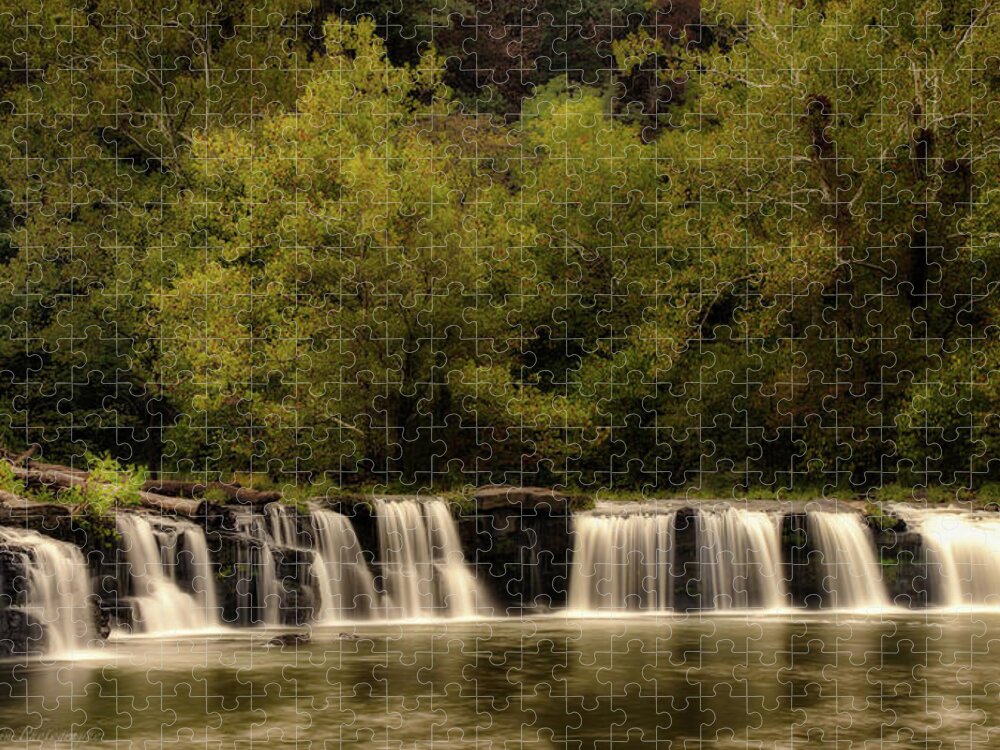  Waterfalls Jigsaw Puzzle featuring the photograph Sandstone by C Renee Martin