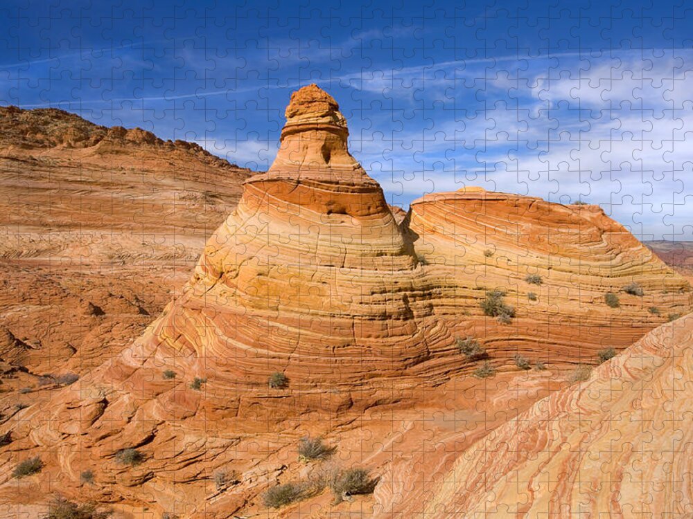 Tent Jigsaw Puzzle featuring the photograph Sandstone Tent Rock by Michael Dawson