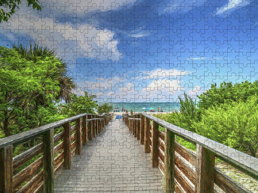 Sanibel Island Jigsaw Puzzle featuring the photograph Sanibel Beach Access by Donna Kennedy
