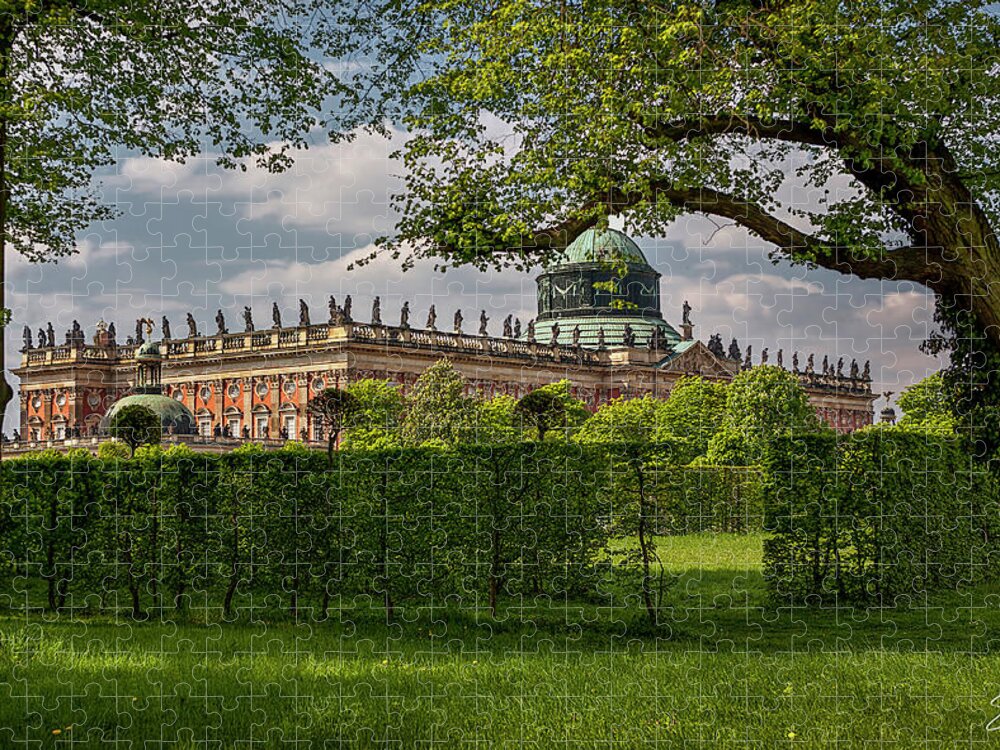 Endre Jigsaw Puzzle featuring the photograph Sans Souci Main Castle by Endre Balogh