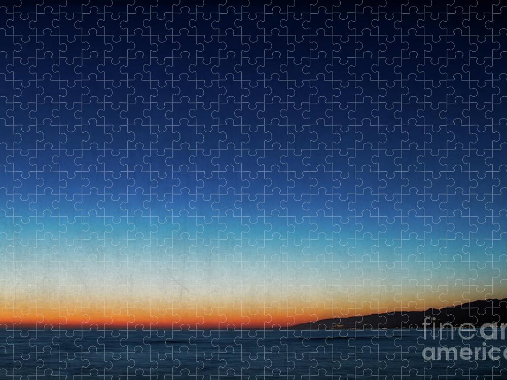 Santa Monica Jigsaw Puzzle featuring the photograph Santa Monica Sunset 1 by Doug Sturgess
