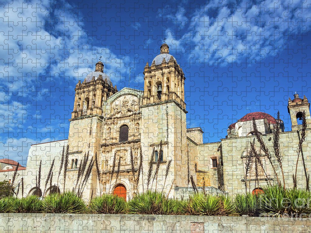 Oaxaca Jigsaw Puzzle featuring the photograph Santo Domingo Church View by Jess Kraft