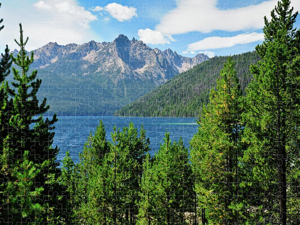 Sawtooth Mountains Jigsaw Puzzle featuring the photograph Sawtooth Serenity II by Greg Norrell