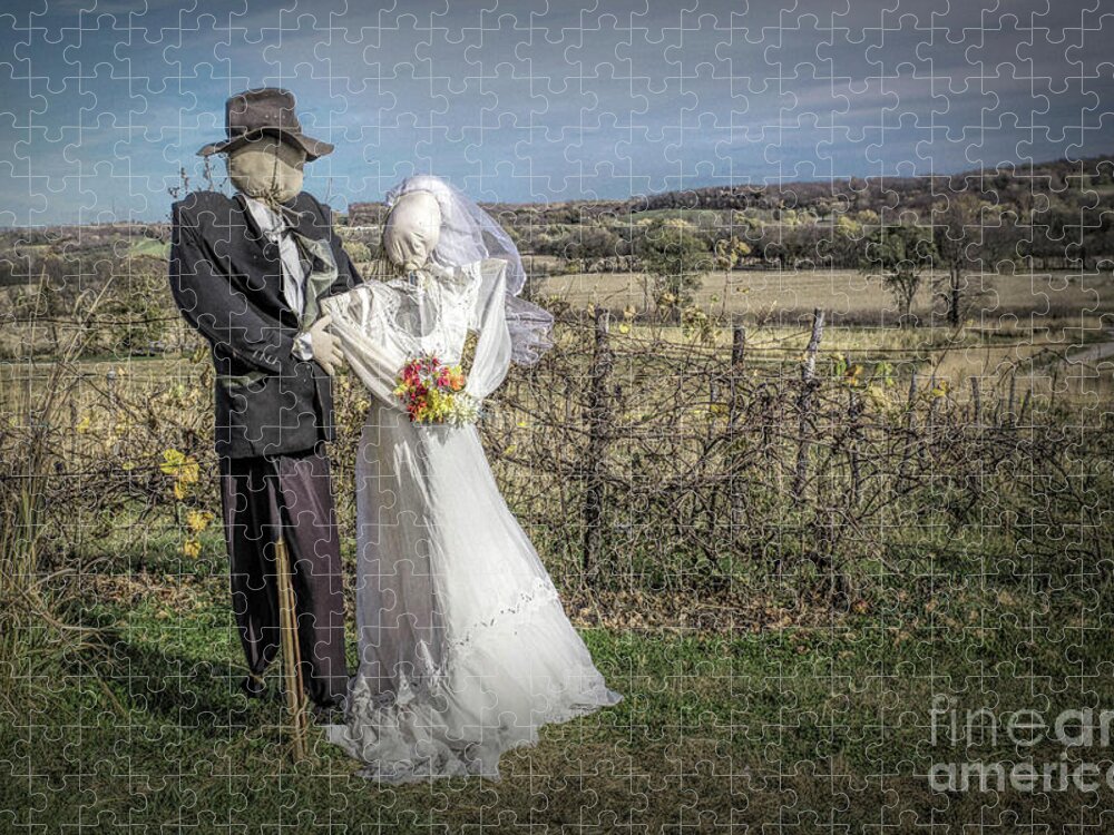 Missouri Jigsaw Puzzle featuring the photograph Scarecrow Wedding by Lynn Sprowl