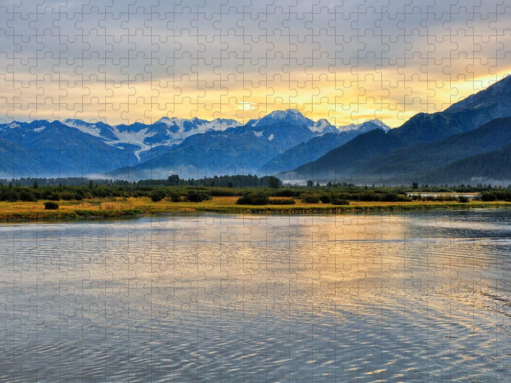 Alaska Jigsaw Puzzle featuring the photograph Scenes from Seward Highway by Rail - Alaska by Bruce Friedman