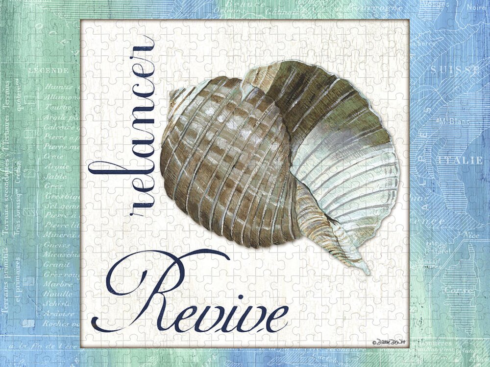 Shell Jigsaw Puzzle featuring the painting Sea Glass 4 by Debbie DeWitt