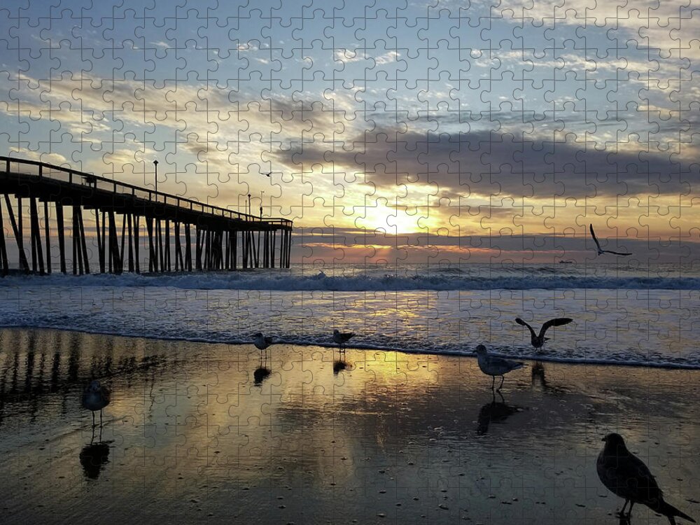 Seagulls Jigsaw Puzzle featuring the photograph Seagulls and Salty Air by Robert Banach