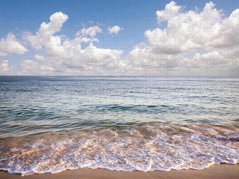 Background Jigsaw Puzzle featuring the photograph Seascape by Carlos Caetano