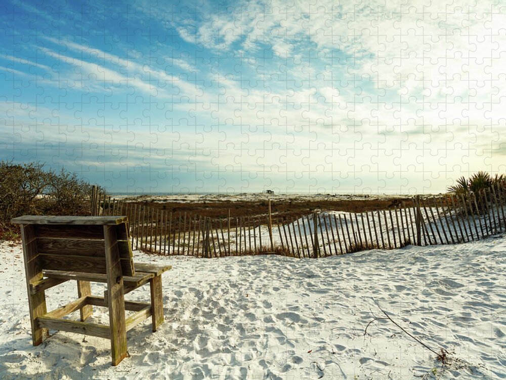 Gulf Of Mexico Jigsaw Puzzle featuring the photograph Seating Available by Raul Rodriguez