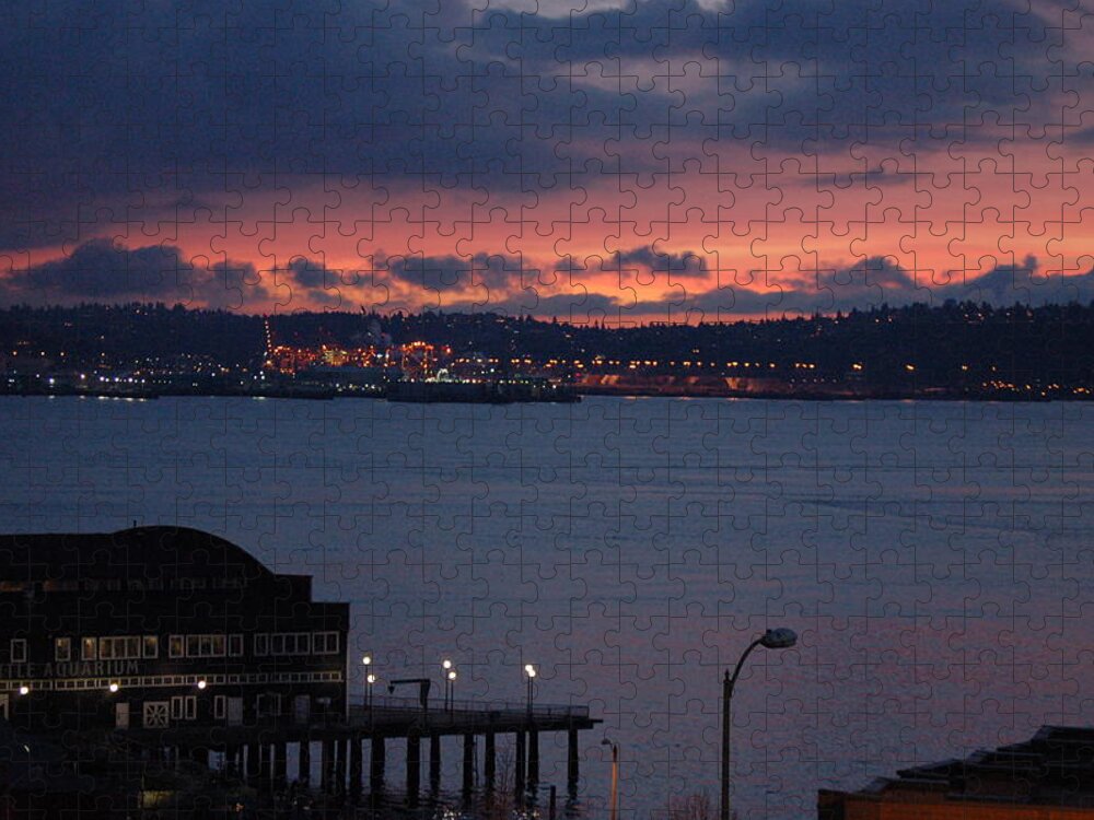 Seattle Jigsaw Puzzle featuring the photograph Seattle Sunset by Maria Aduke Alabi