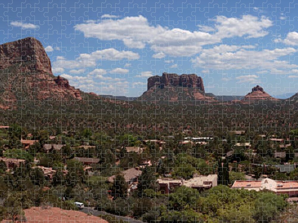 Sedona Jigsaw Puzzle featuring the photograph Sedona Panorama by Susan Rissi Tregoning