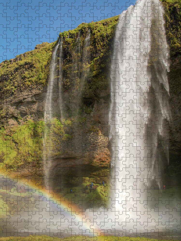 Seljalandsfoss Jigsaw Puzzle featuring the photograph Seljalandsfoss - Vertical 0679 by Kristina Rinell