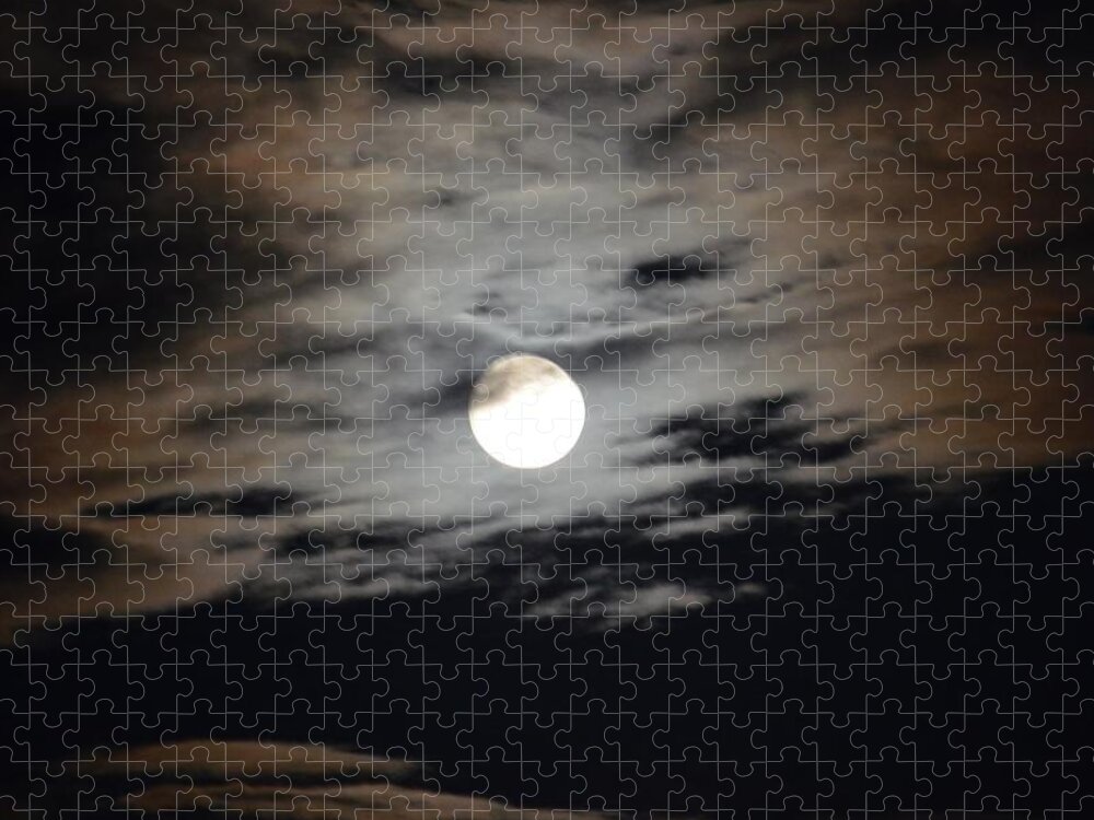 September Moon Ii Jigsaw Puzzle featuring the photograph September Moon II by Maria Urso