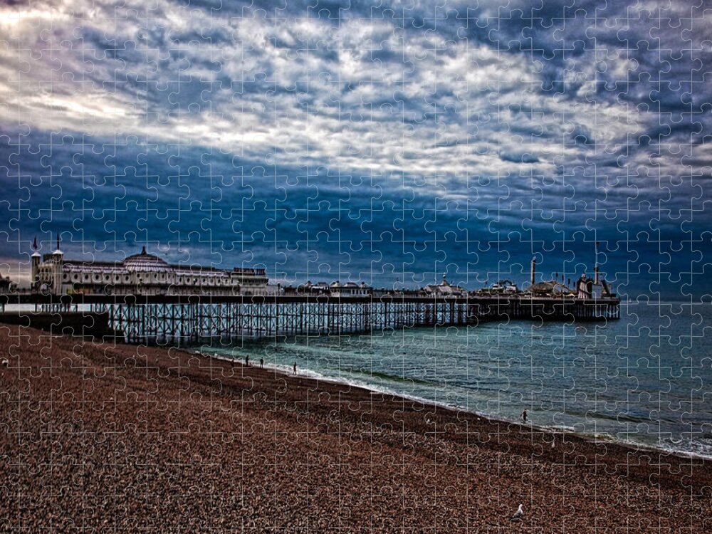 Brighton Pier Jigsaw Puzzle featuring the photograph Seven AM on Brighton Seafront by Chris Lord