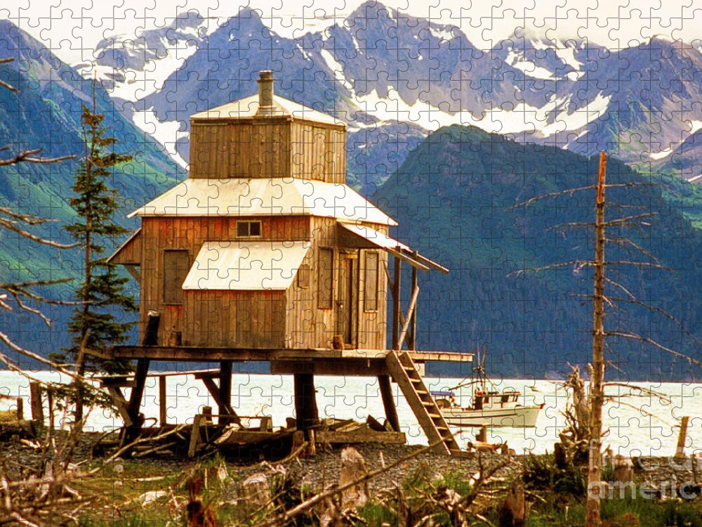 Seward Jigsaw Puzzle featuring the photograph Seward Alaska House of Stilts by James BO Insogna