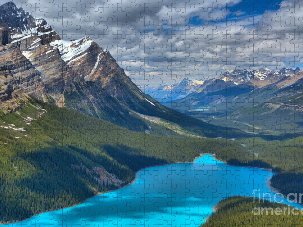 Peyto Lake Jigsaw Puzzle featuring the photograph Shadow Shades Of Peyto by Adam Jewell