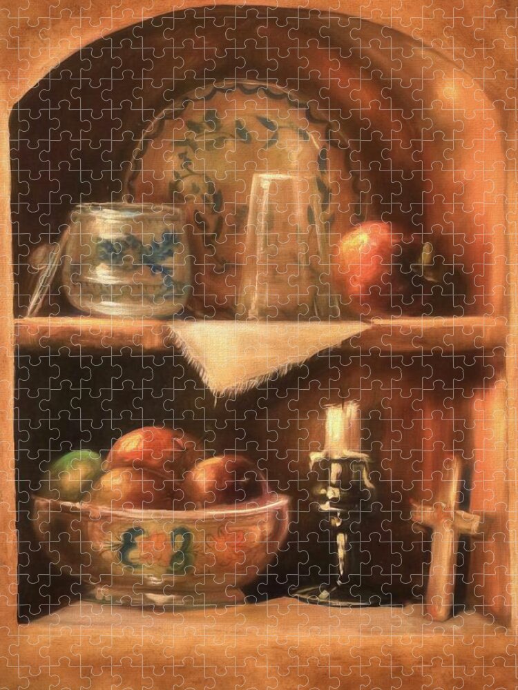 Still Life Jigsaw Puzzle featuring the photograph Shelf Life by Donna Kennedy