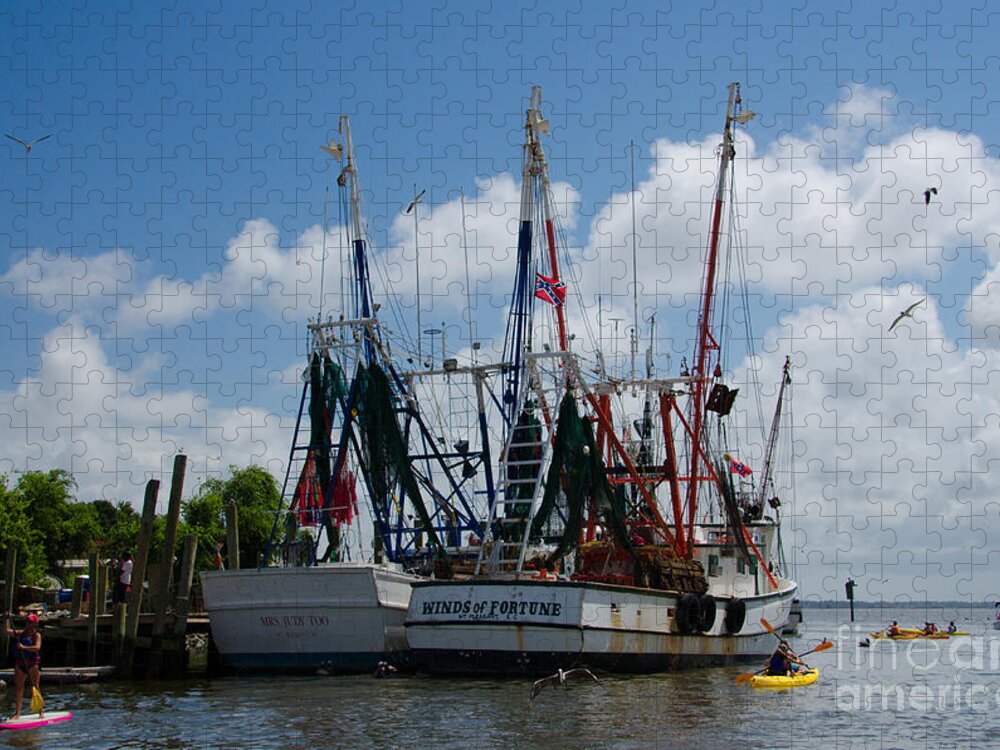 Shem Creek Jigsaw Puzzle featuring the photograph Shem Creek Summer by Dale Powell